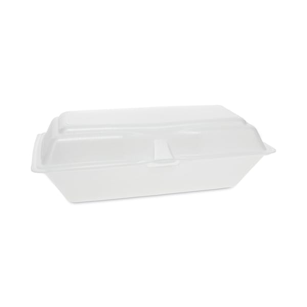 Pactiv Foam Hinged Lid Containers, 1 Tab Lock Hoagie, 1-Comp, Wht, PK560 0TH10099Y000 - main